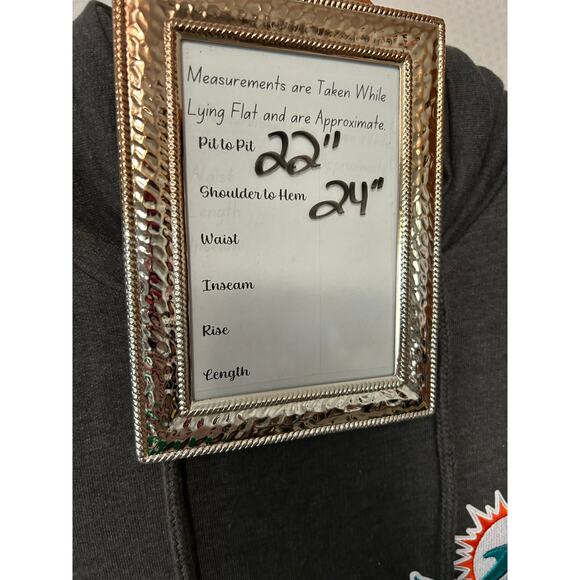 Miami Dolphins Antigua Gray Womens Front Pocket Long Sleeve Sweatshirt Large - Picture 8 of 9